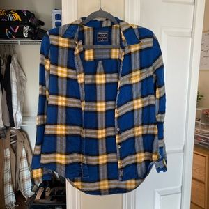 Blue and yellow flannel